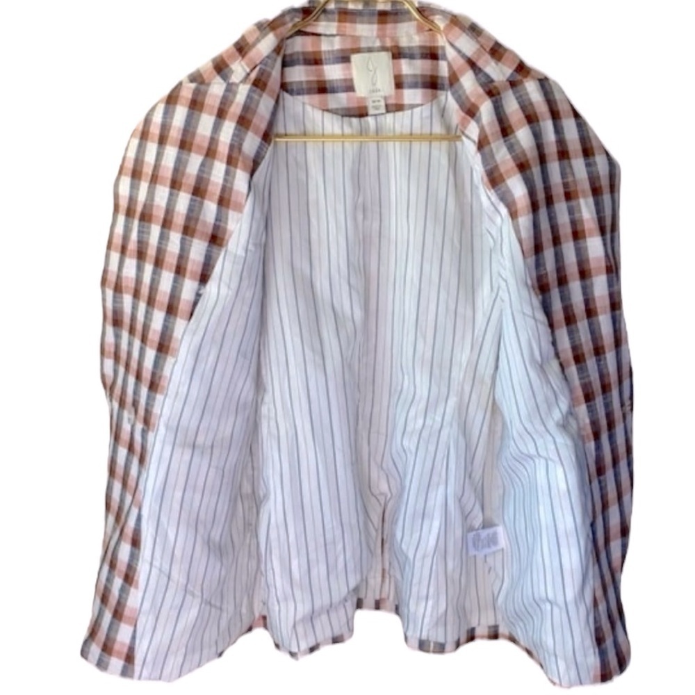 JOIE x ANTHROPOLOGIE Anilah Double Breasted Stripped Blazer Jacket Sz. M - Picture 8 of 8